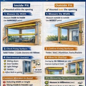 How to Measure for Outdoor Blinds: Inside Fit vs Outside Fit